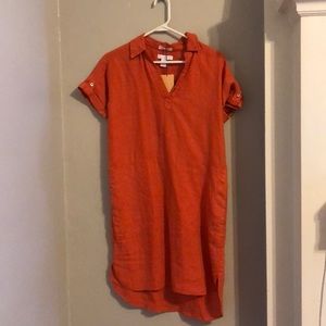 NWT Orange Linen Dress size small